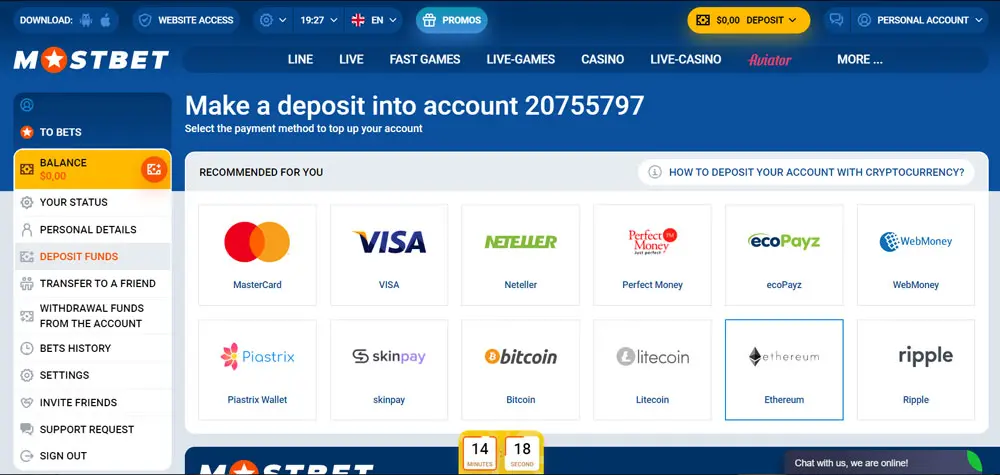 Deposit Options